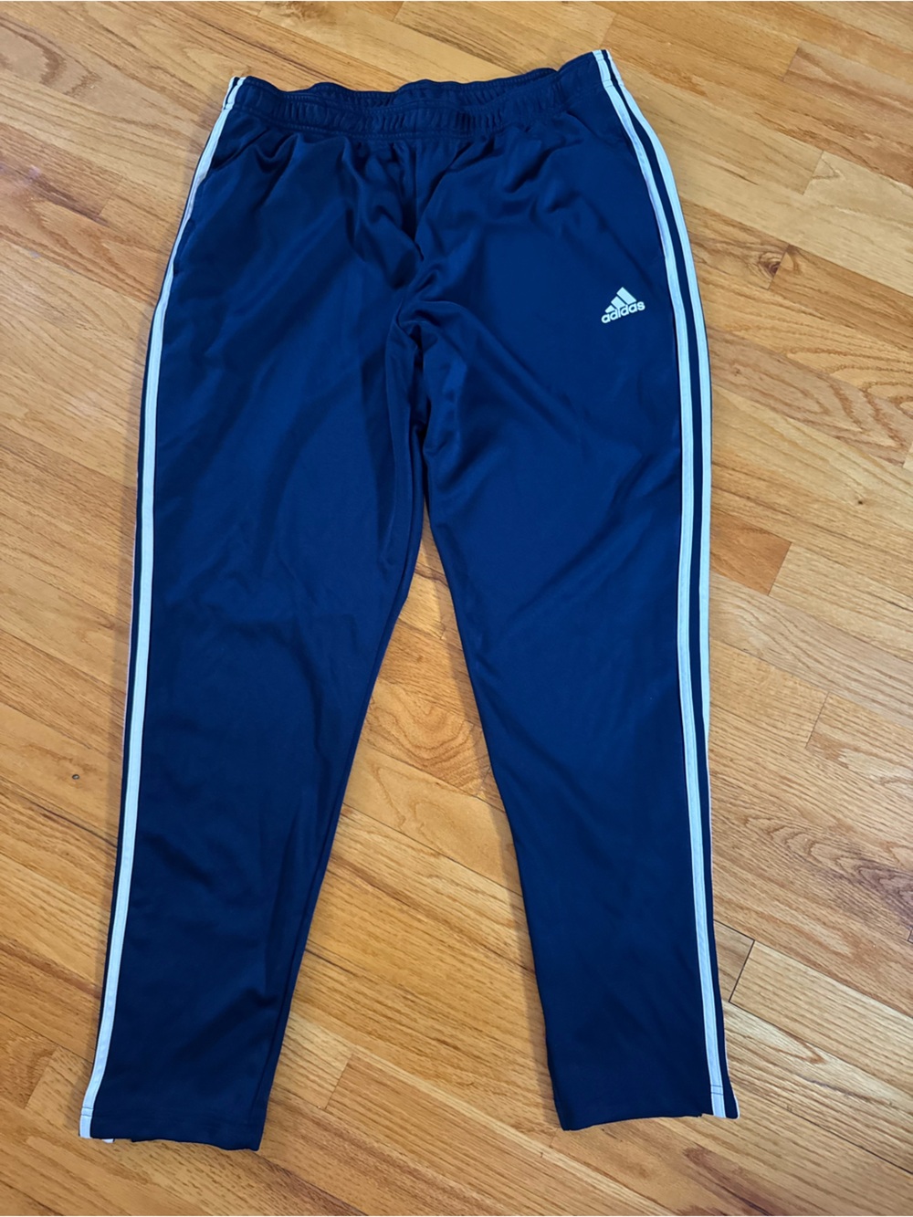 adidas Navy Joggers with White Side Stripes